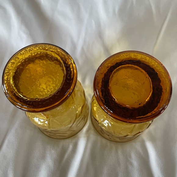 Libbey Country Garden Daisy Glasses Amber - Set of 2 - Picture 3 of 7